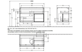 Тумба под раковину Villeroy & Boch Finion 100х50,1 см с подсветкой МДФ белый матовый лак/стекло черное матовое G902PDMT