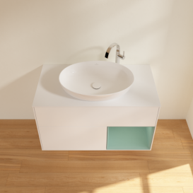 Тумба под раковину Villeroy & Boch Finion 100х50,1 см с подсветкой МДФ белый матовый лак/стекло белое матовое G901GMMT