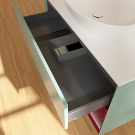 Тумба под раковину Villeroy & Boch Finion 100х50,1 см с подсветкой МДФ оливковый матовый лак/стекло белое матовое G901HBGM