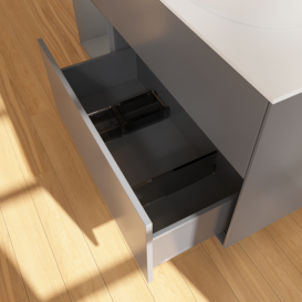 Тумба под раковину Villeroy & Boch Finion 120х50,1 см с подсветкой МДФ антрацит матовый лак/стекло белое матовое F921GKGK