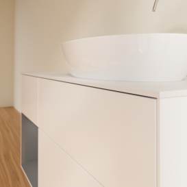 Тумба под раковину Villeroy & Boch Finion 120х50,1 см с подсветкой МДФ белый матовый лак/стекло белое матовое F921GKMT