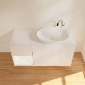 Тумба под раковину Villeroy & Boch Finion 120х50,1 см с подсветкой МДФ белый матовый лак/стекло белое матовое F921MTMT