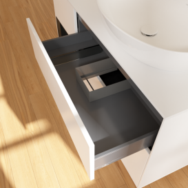 Тумба под раковину Villeroy & Boch Finion 120х50,1 см с подсветкой МДФ белый матовый лак/стекло белое матовое F921PDMT