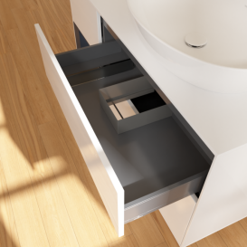 Тумба под раковину Villeroy & Boch Finion 120х50,1 см с подсветкой МДФ глянцевый белый лак/стекло белое матовое G921HGGF