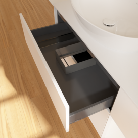 Тумба под раковину Villeroy & Boch Finion 120х50,1 см с подсветкой МДФ белый матовый лак/стекло белое матовое F931MTMT