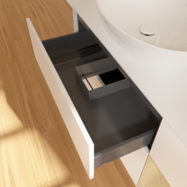 Тумба под раковину Villeroy & Boch Finion 120х50,1 см с подсветкой МДФ белый матовый лак/стекло белое матовое F931PCMT