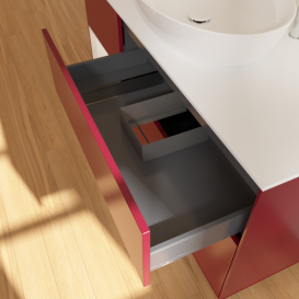 Тумба под раковину Villeroy & Boch Finion 120х50,1 см с подсветкой МДФ пион матовый лак/стекло белое матовое G941GFHB