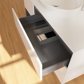 Тумба под раковину Villeroy & Boch Finion 120х50,1 см с подсветкой МДФ глянцевый белый лак/стекло белое матовое G941HGGF