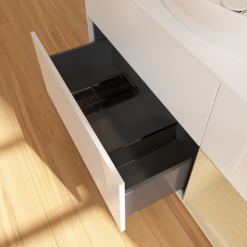 Тумба под раковину Villeroy & Boch Finion 120х50,1 см с подсветкой МДФ глянцевый белый лак/стекло белое матовое F951PCGF