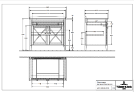 Тумба под раковину Villeroy & Boch Hommage 98,5х62 см ДСП/шпон/мрамор орех/серо-белый 8979A1R1