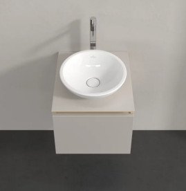 Тумба под раковину Villeroy & Boch Legato 45х50 см ДСП мягкий серый B56500VK