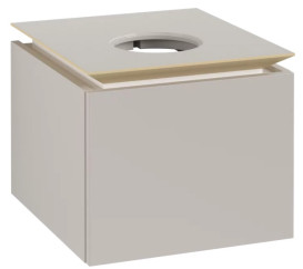 Тумба под раковину Villeroy & Boch Legato 45х50 см ДСП мягкий серый B56500VK