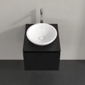 Тумба під раковину Villeroy&Boch Legato 45х50 см МДФ/ДСП чорний матовий лак B56500PD