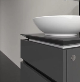 Тумба под раковину Villeroy & Boch Legato 45х50 см МДФ/ДСП глянцевый серый B56600FP