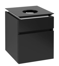 Тумба під раковину Villeroy&Boch Legato 45х50 см МДФ/ДСП чорний матовий лак B56600PD