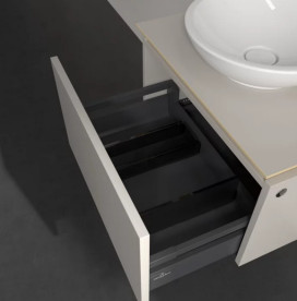 Тумба під раковину Villeroy&Boch Legato 60х50 см ДСП м'який сірий B56700VK