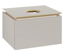 Тумба під раковину Villeroy&Boch Legato 60х50 см ДСП м'який сірий B56700VK