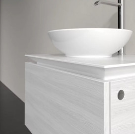 Тумба під раковину Villeroy&Boch Legato 60х50 см ДСП біле дерево B56700E8
