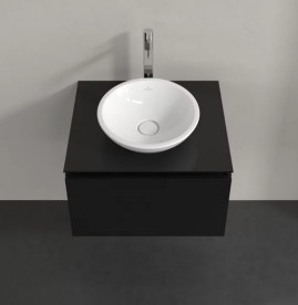 Тумба под раковину Villeroy & Boch Legato 60х50 см МДФ/ДСП черный матовый лак B56700PD