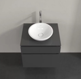 Тумба под раковину Villeroy & Boch Legato 60х50 см МДФ/ДСП глянцевый серый B56800FP