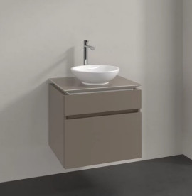 Тумба під раковину Villeroy&Boch Legato 60х50 см ДСП трюфель сірий B56800VG