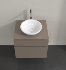 Тумба під раковину Villeroy&Boch Legato 60х50 см ДСП трюфель сірий B56800VG