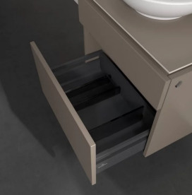 Тумба під раковину Villeroy&Boch Legato 60х50 см ДСП трюфель сірий B56800VG