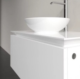 Тумба під раковину Villeroy & Boch Legato 80х50 см МДФ/ДСП білий глянсовий B56900DH