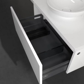 Тумба під раковину Villeroy & Boch Legato 80х50 см МДФ/ДСП білий глянсовий B56900DH