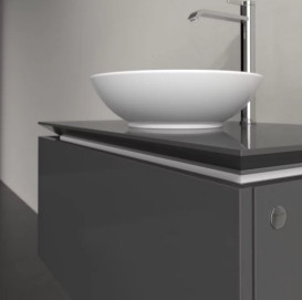 Тумба под раковину Villeroy & Boch Legato 80х50 см МДФ/ДСП глянцевый серый B56900FP