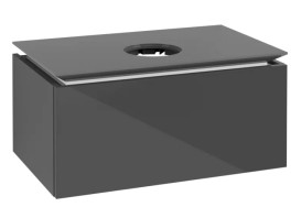 Тумба под раковину Villeroy & Boch Legato 80х50 см МДФ/ДСП глянцевый серый B56900FP