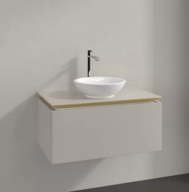 Тумба под раковину Villeroy & Boch Legato 80х50 см ДСП мягкий серый B56900VK