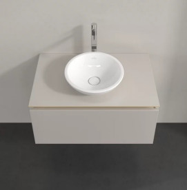 Тумба под раковину Villeroy & Boch Legato 80х50 см ДСП мягкий серый B56900VK