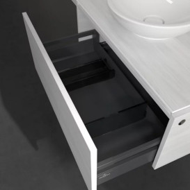 Тумба під раковину Villeroy&Boch Legato 80х50 см ДСП біле дерево B56900E8