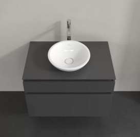 Тумба під раковину Villeroy & Boch Legato 80х50 см МДФ/ДСП глянсовий сірий B57000FP