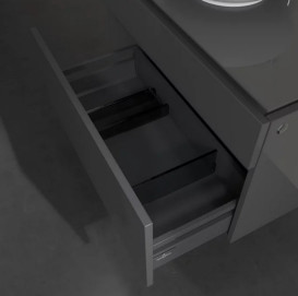 Тумба під раковину Villeroy & Boch Legato 80х50 см МДФ/ДСП глянсовий сірий B57000FP