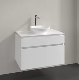 Тумба під раковину Villeroy&Boch Legato 80х50 см ДСП білий матовий B57000MS