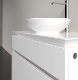 Тумба під раковину Villeroy&Boch Legato 80х50 см ДСП білий матовий B57000MS
