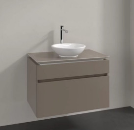 Тумба під раковину Villeroy & Boch Legato 80х50 см ДСП сірий трюфель B57000VG