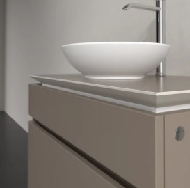 Тумба під раковину Villeroy & Boch Legato 80х50 см ДСП сірий трюфель B57000VG
