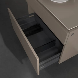 Тумба під раковину Villeroy & Boch Legato 80х50 см ДСП сірий трюфель B57000VG