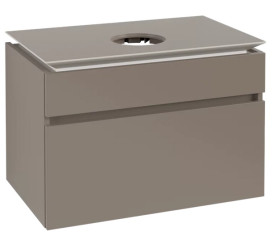 Тумба під раковину Villeroy & Boch Legato 80х50 см ДСП сірий трюфель B57000VG