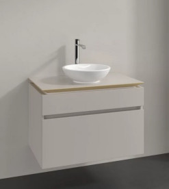 Тумба під раковину Villeroy&Boch Legato 80х50 см ДСП м'який сірий B57000VK