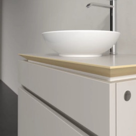 Тумба під раковину Villeroy&Boch Legato 80х50 см ДСП м'який сірий B57000VK
