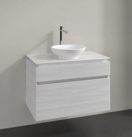 Тумба під раковину Villeroy&Boch Legato 80х50 см ДСП біле дерево B57000E8