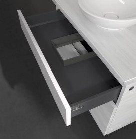 Тумба під раковину Villeroy&Boch Legato 80х50 см ДСП біле дерево B57000E8