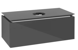 Тумба під раковину Villeroy & Boch Legato 100х50 см МДФ/ДСП глянсовий сірий B57100FP
