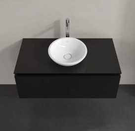 Тумба под раковину Villeroy & Boch Legato 100х50 см МДФ/ДСП черный матовый лак B57100PD