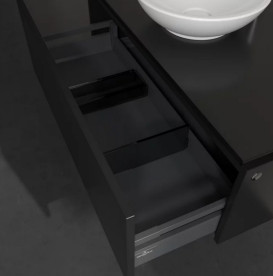 Тумба под раковину Villeroy & Boch Legato 100х50 см МДФ/ДСП черный матовый лак B57100PD