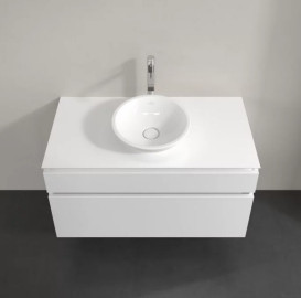 Тумба під раковину Villeroy & Boch Legato 100х55 см МДФ/ДСП білий глянсовий B57200DH
